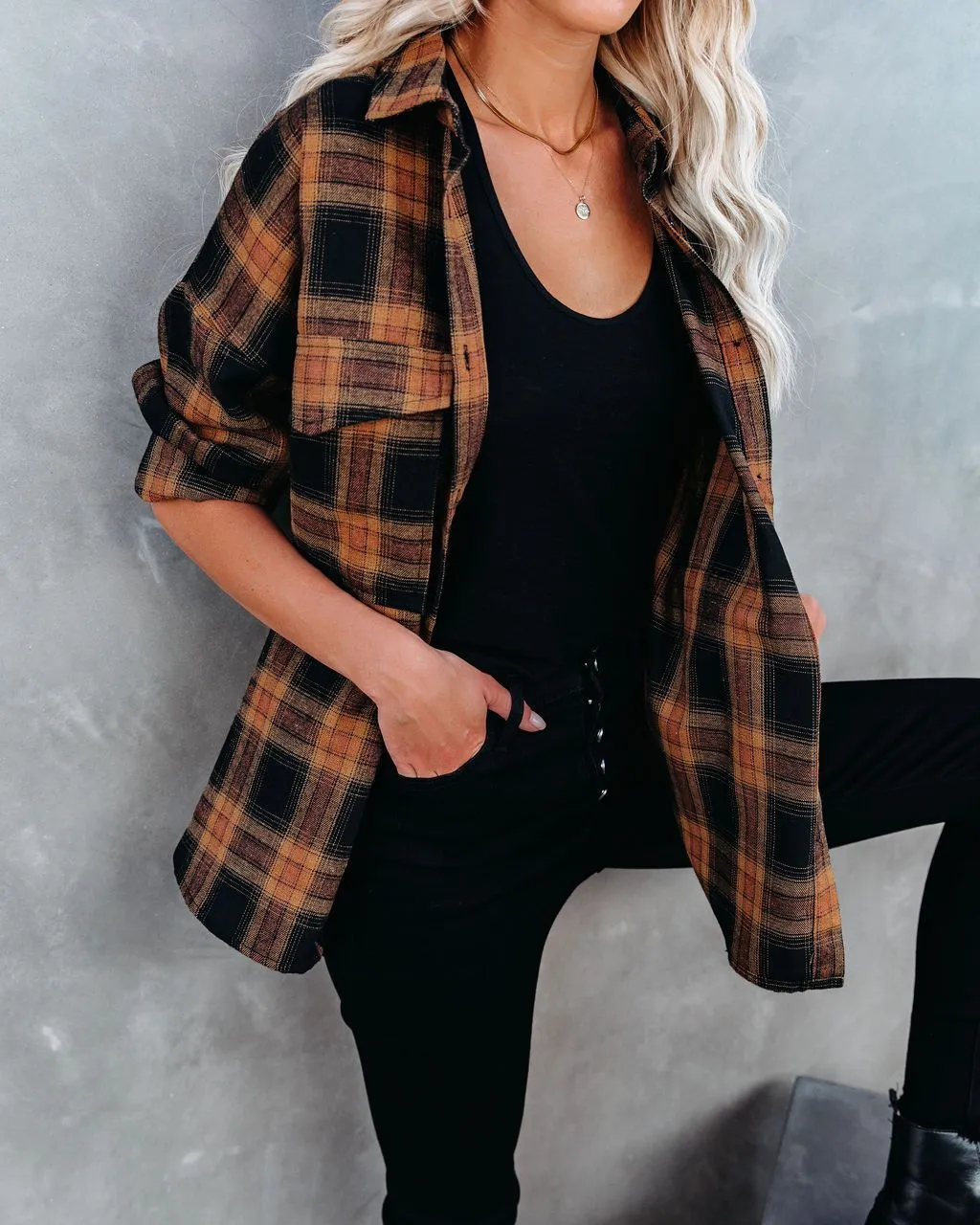 Preorder - Petaluma Cotton Blend Plaid Button Down Top