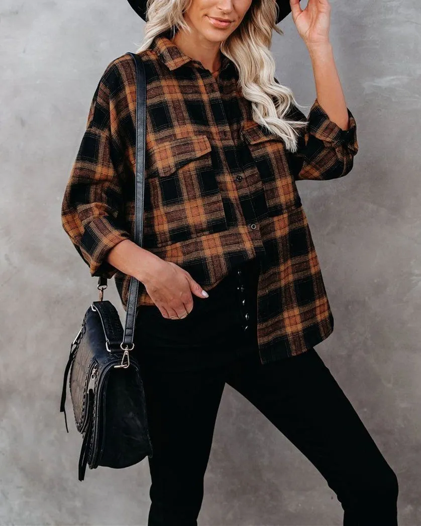 Preorder - Petaluma Cotton Blend Plaid Button Down Top