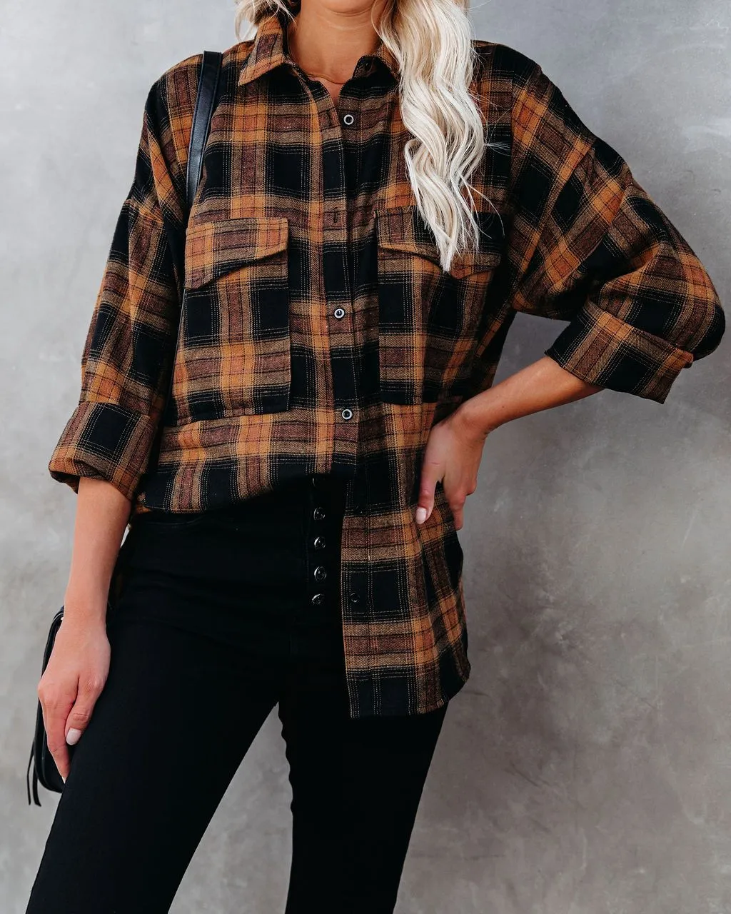Preorder - Petaluma Cotton Blend Plaid Button Down Top