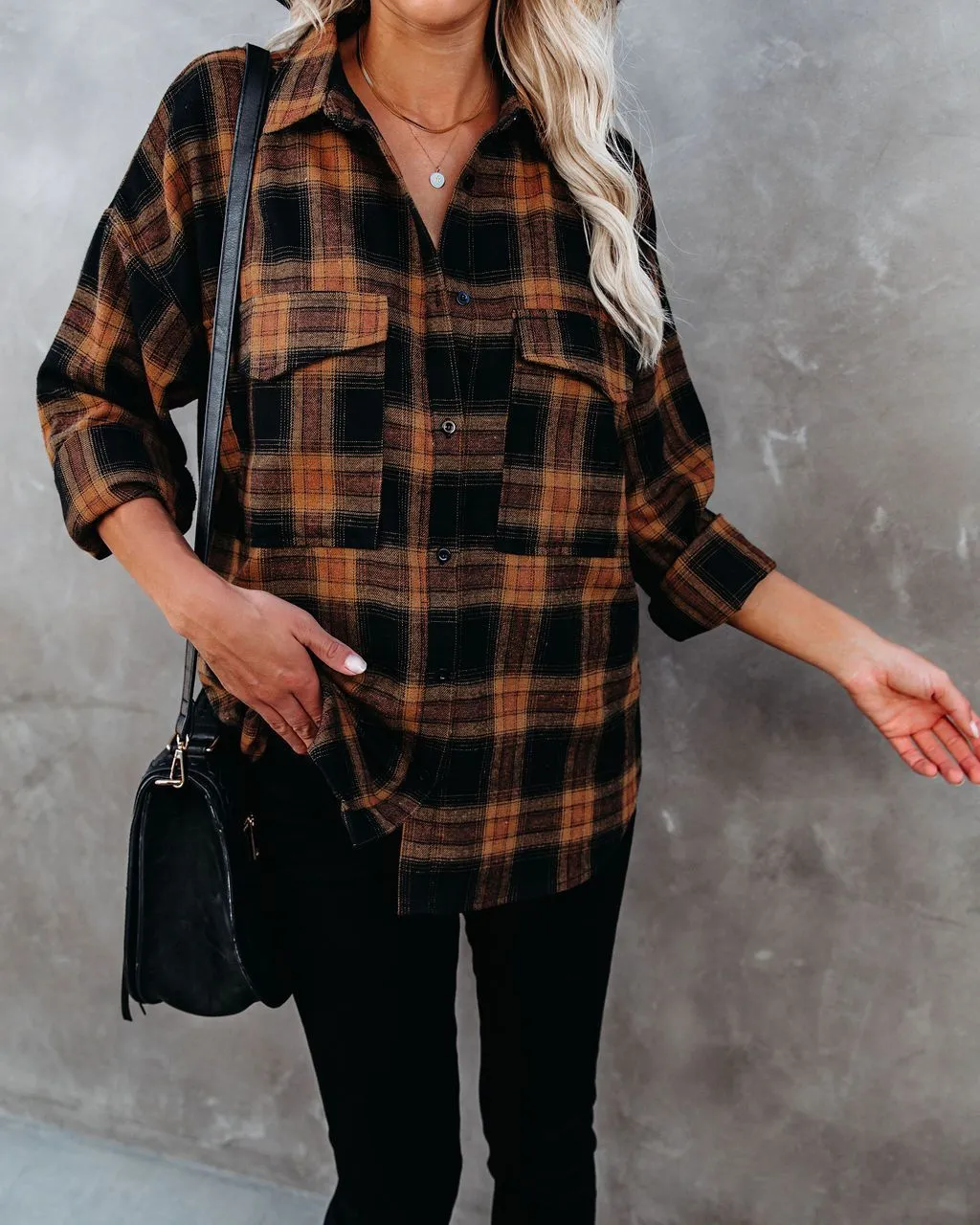 Preorder - Petaluma Cotton Blend Plaid Button Down Top