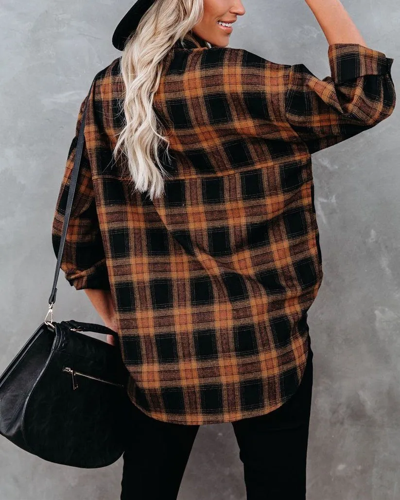 Preorder - Petaluma Cotton Blend Plaid Button Down Top