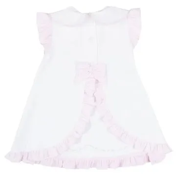 Pretty Originals Bow & Embroidery Dress with Bloomer Pants & Headband