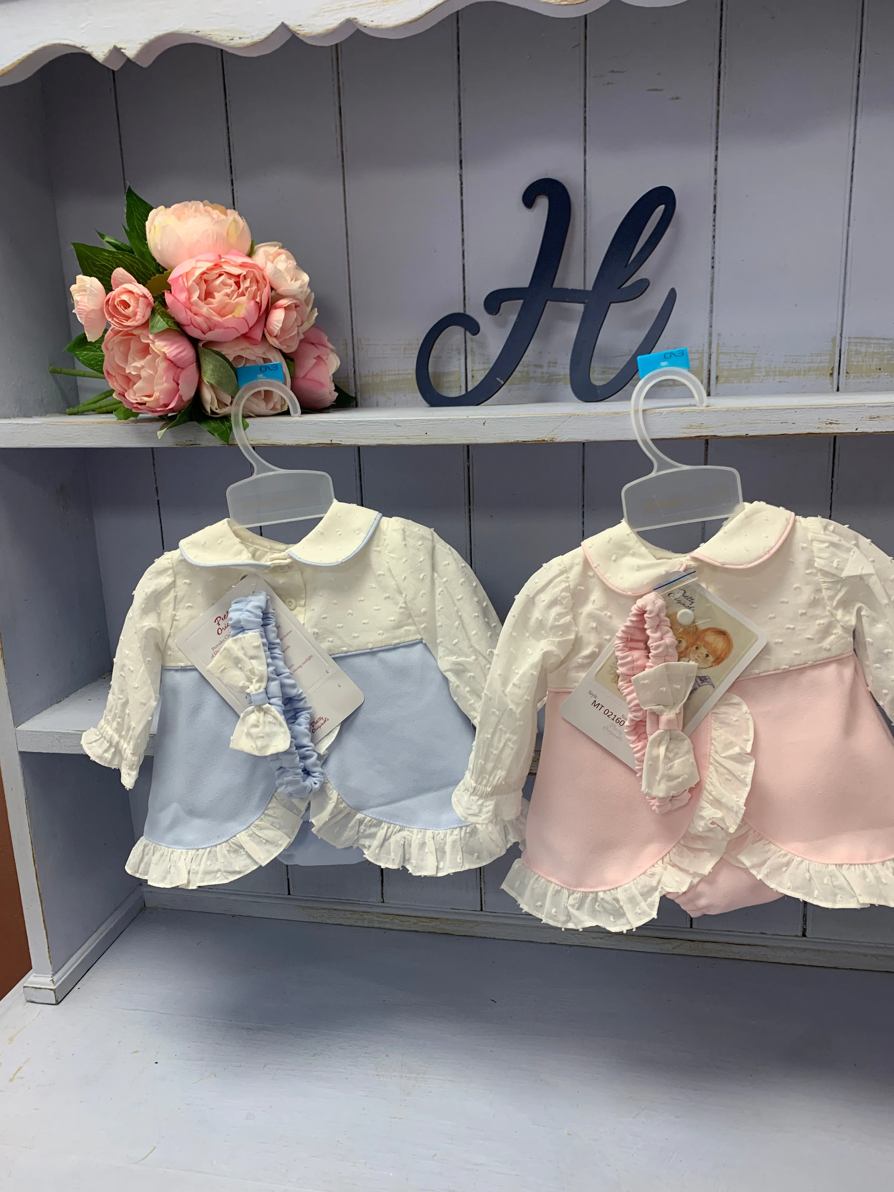 Pretty Originals Embroidered Double Bow Dress with Pants & Headband