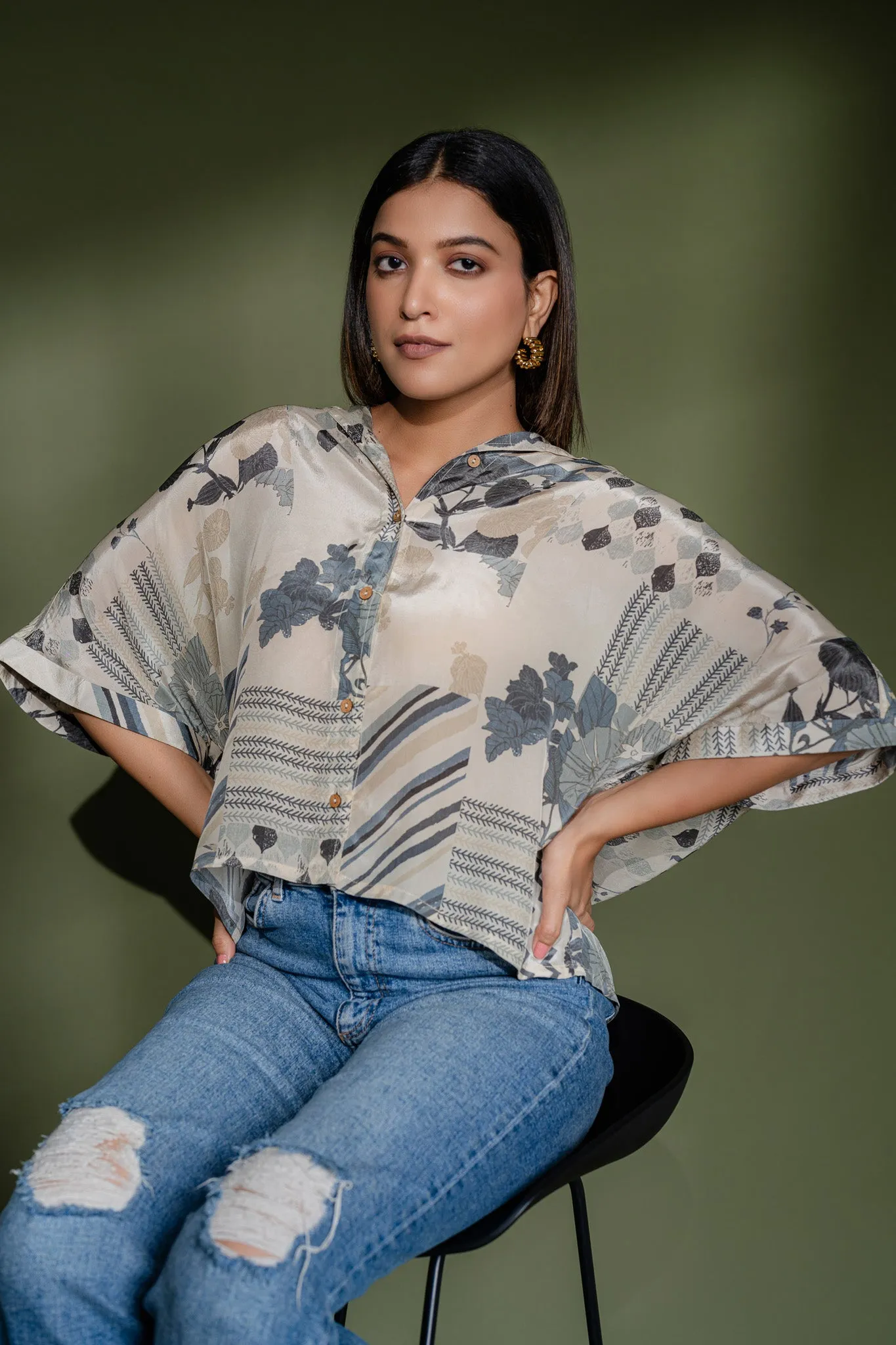 Printed Crepe Shirt