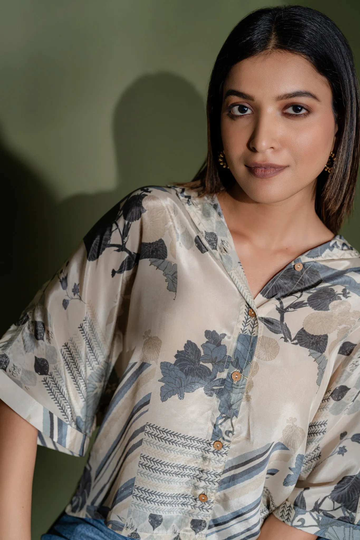 Printed Crepe Shirt