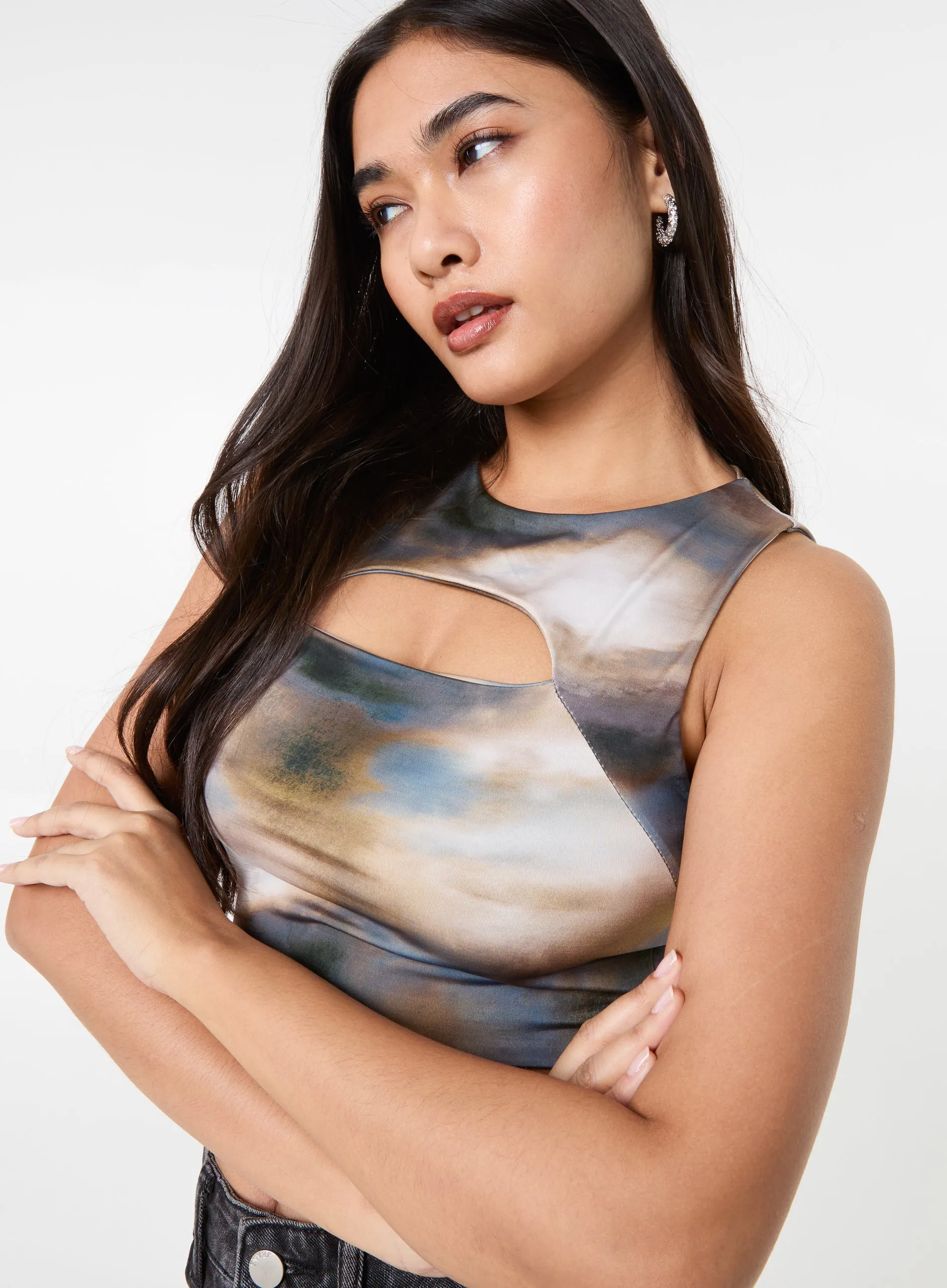 Printed Galaxy Letterbox Top