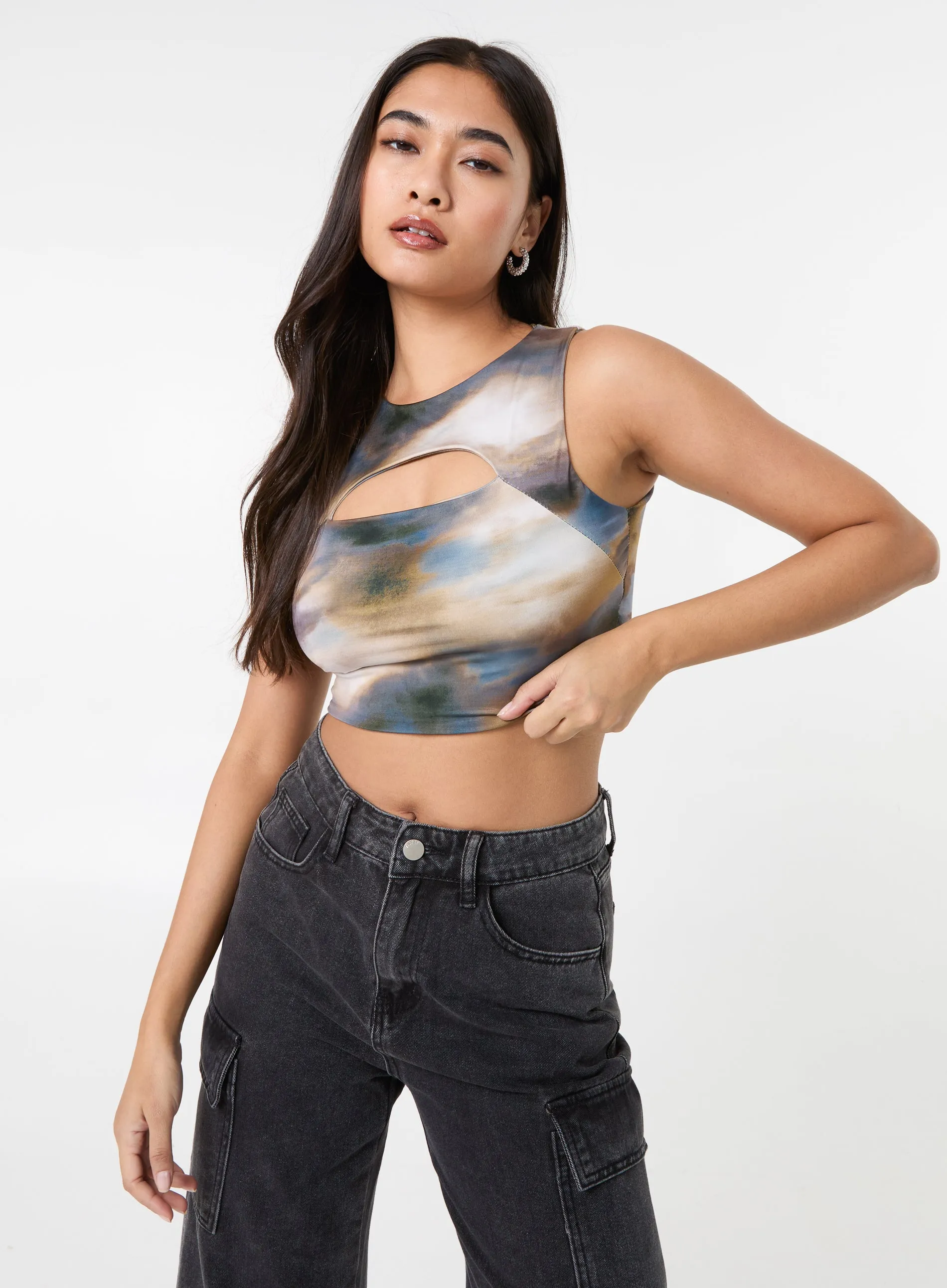 Printed Galaxy Letterbox Top