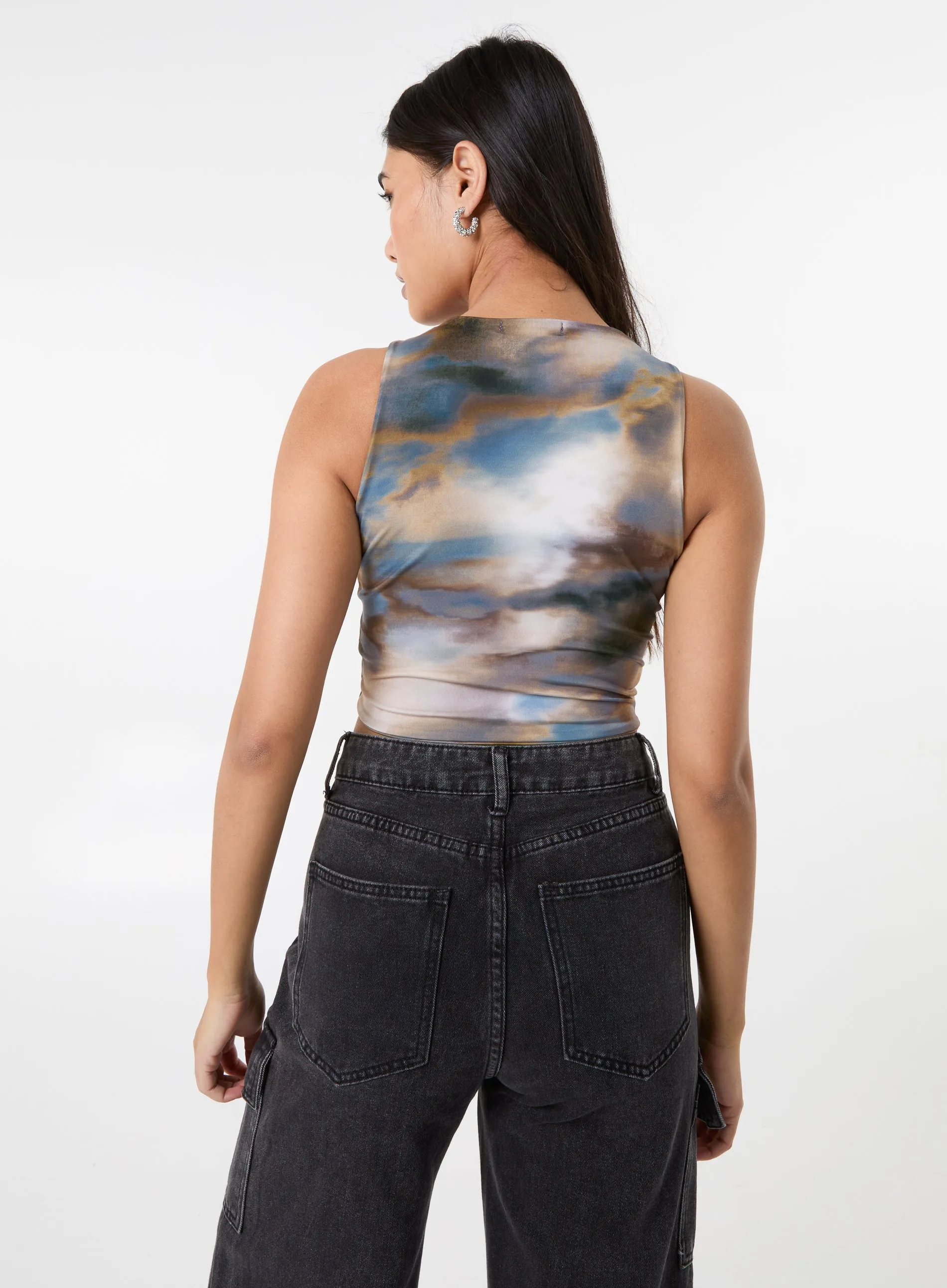 Printed Galaxy Letterbox Top