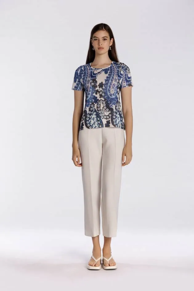Printed Paisley Twinset in Azul
