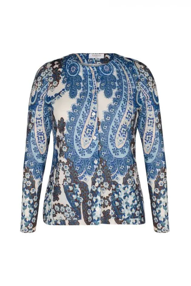 Printed Paisley Twinset in Azul