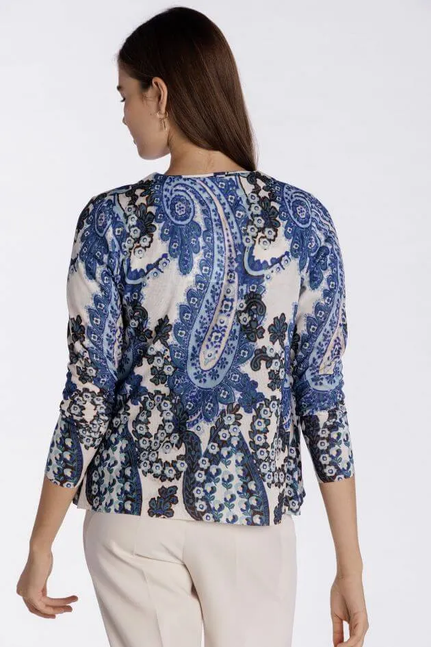 Printed Paisley Twinset in Azul