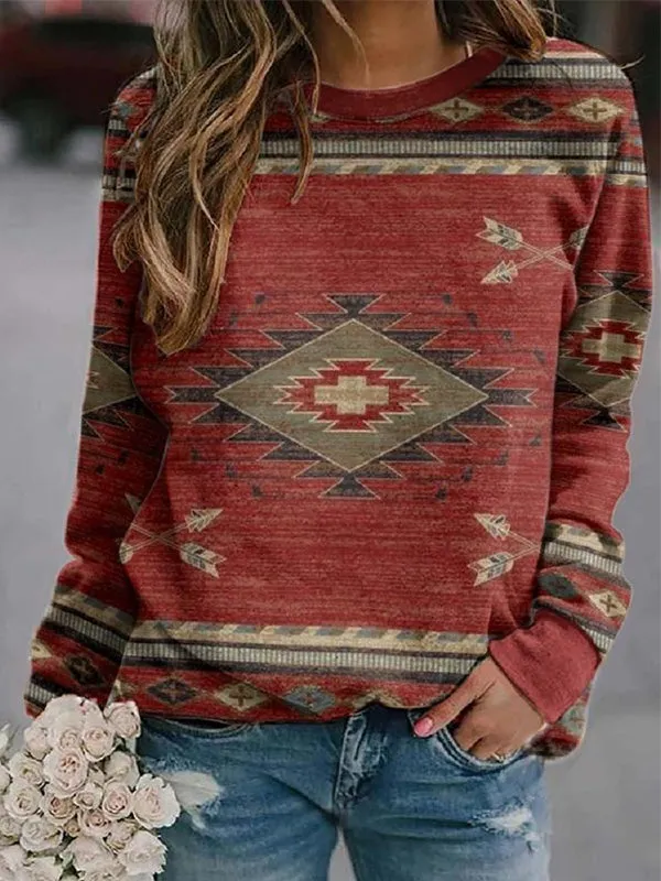 Printed Round-Neck Sweatshirt