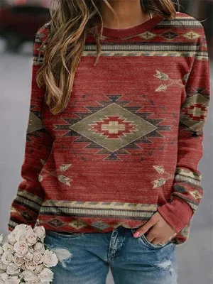 Printed Round-Neck Sweatshirt