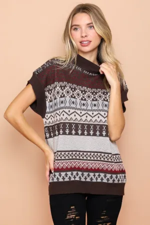 Printed Sweater Top