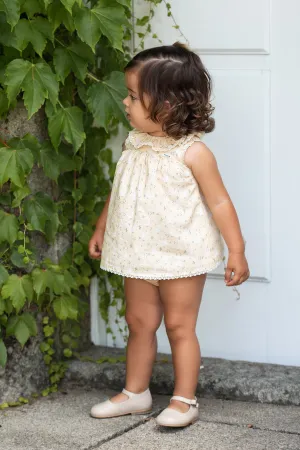 "Paloma" Lemon Duck Print Dress & Bloomers