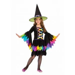Rainbow Witch Costume Size L