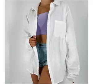Rebecca Button Up(White)