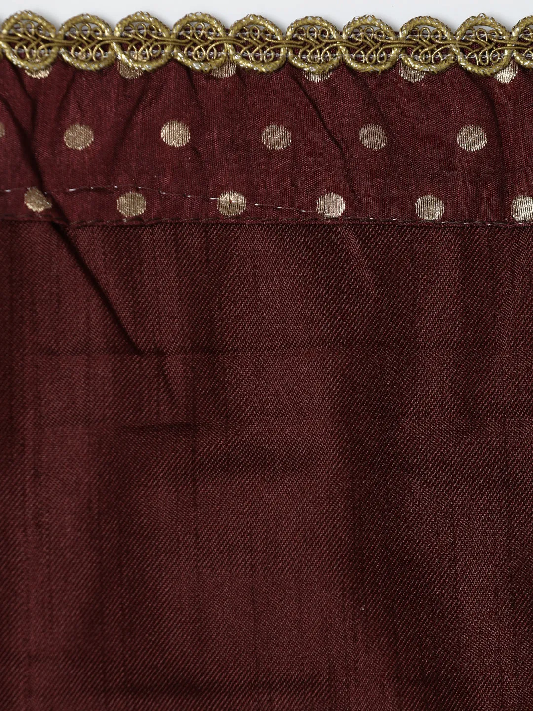 Red Wine Embellished Poly Silk Saree