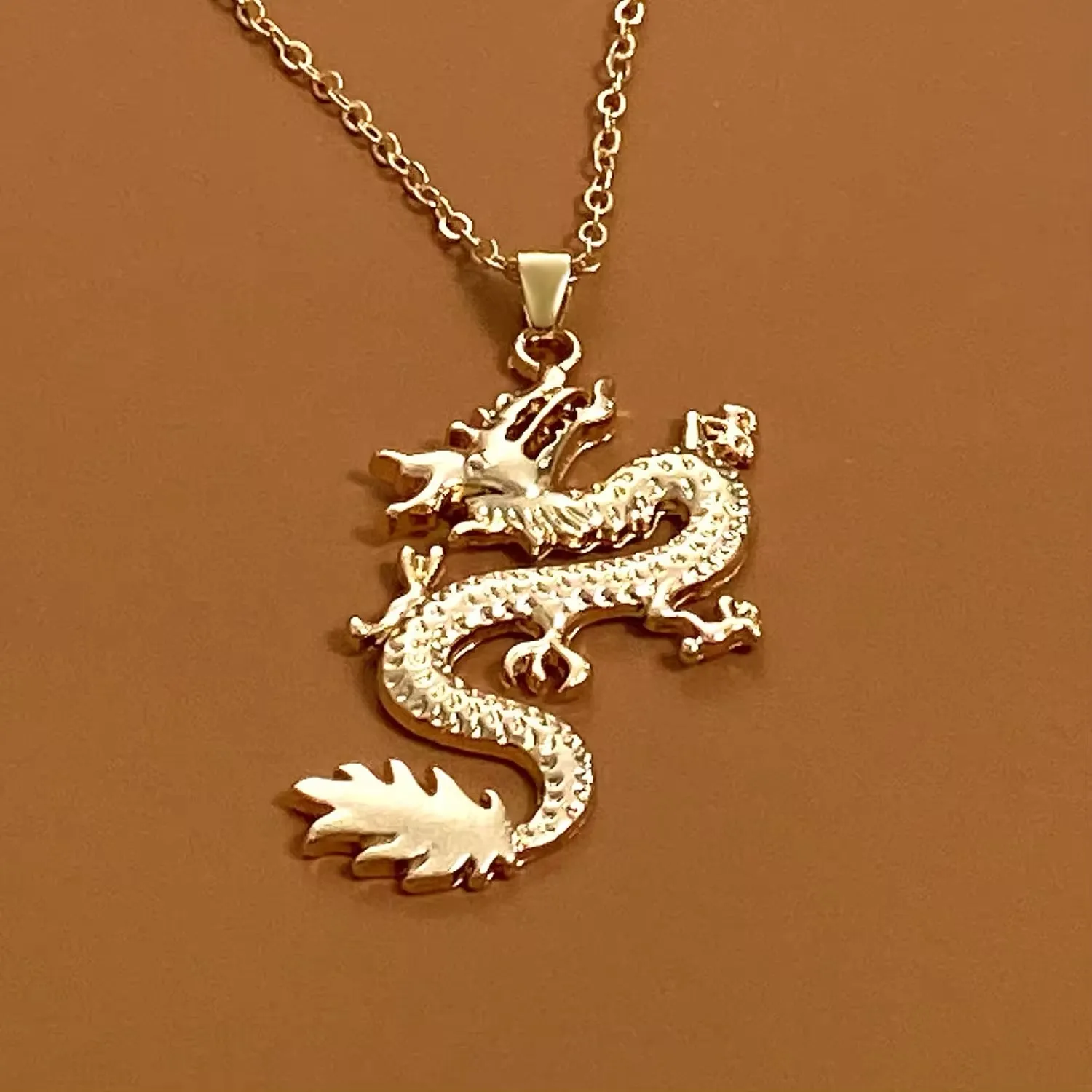 Regal Dragon Pendant Necklace