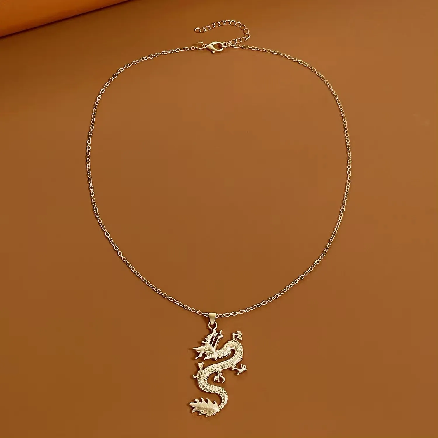 Regal Dragon Pendant Necklace