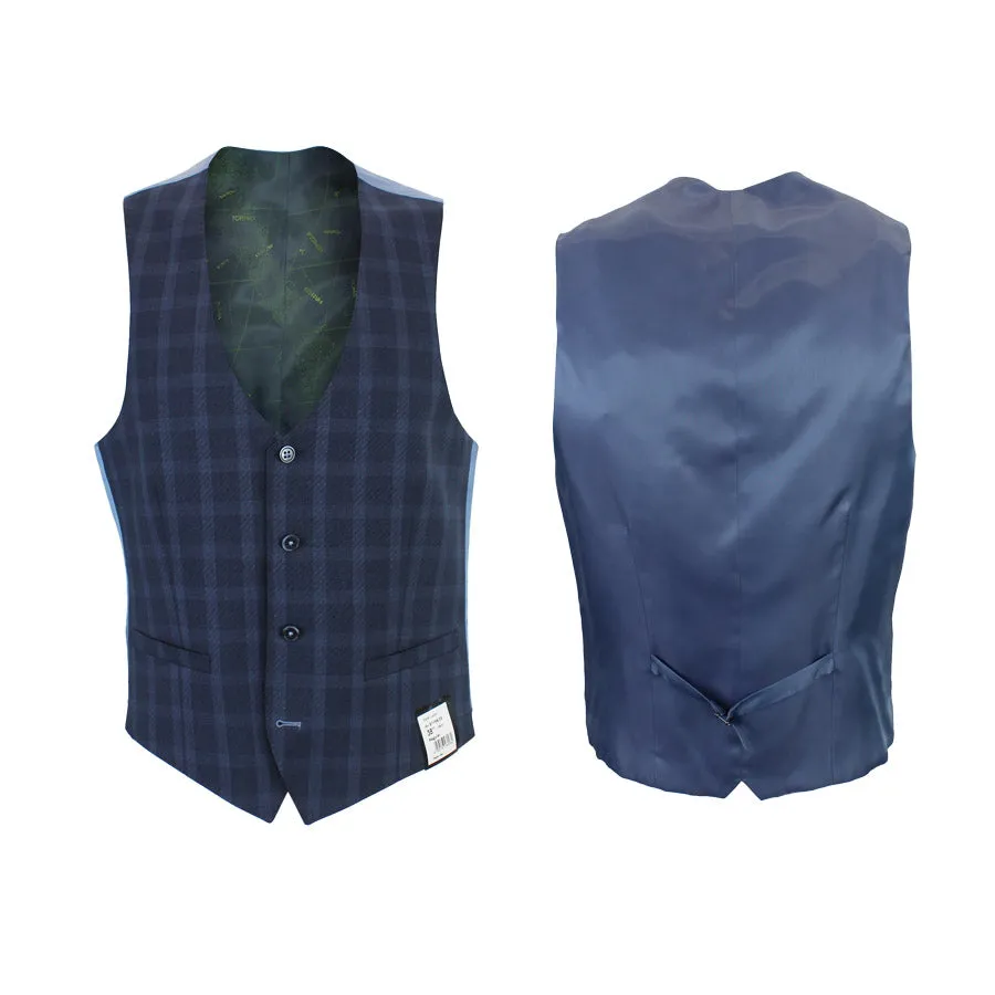 Remus Uomo - Lazio X-Slim Fit Blue Check Suit