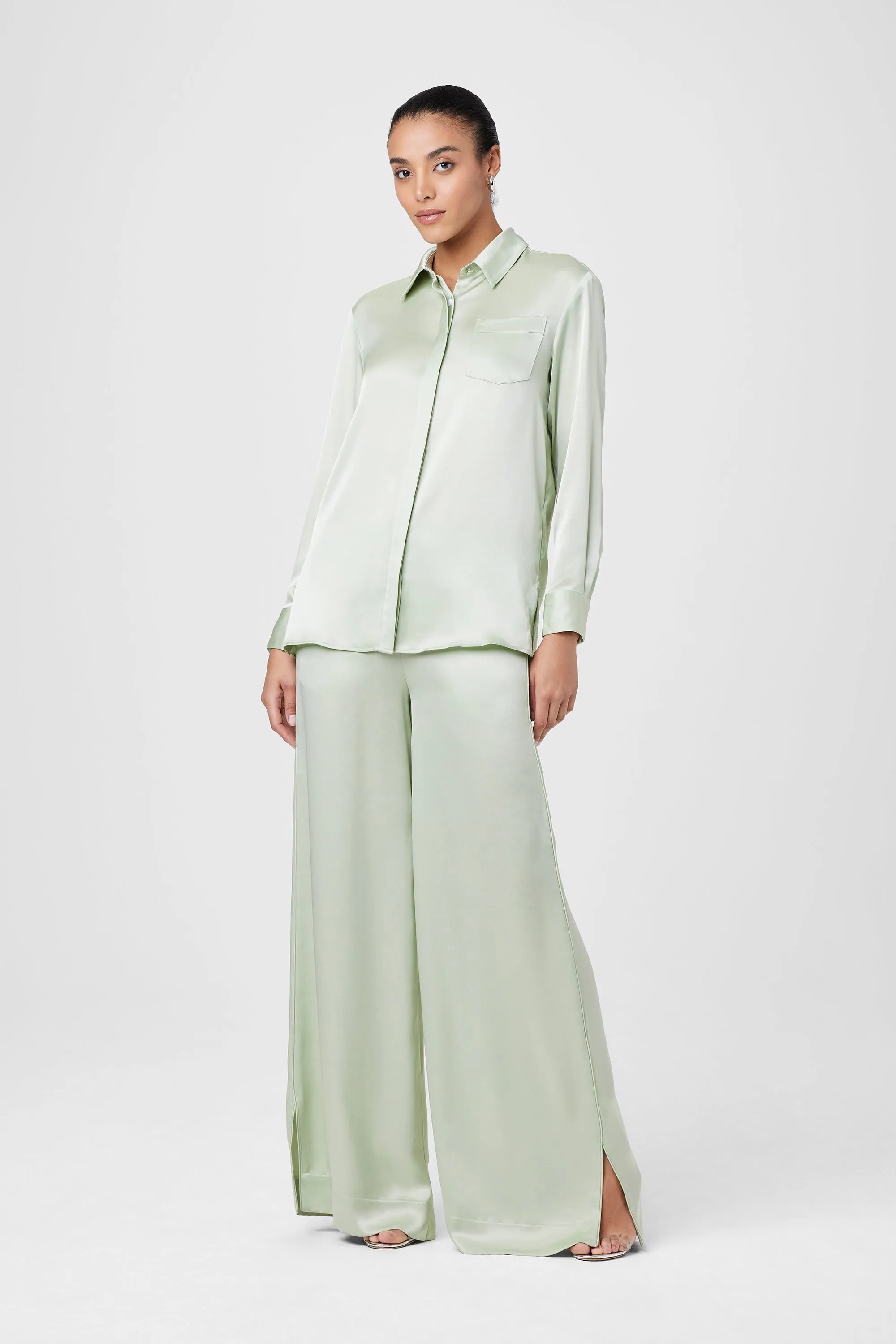 Riley Silk Button-Down Shirt