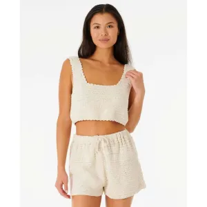 RIP CURL OCEANS TOGETHER CROCHET TOP OFF WHITE
