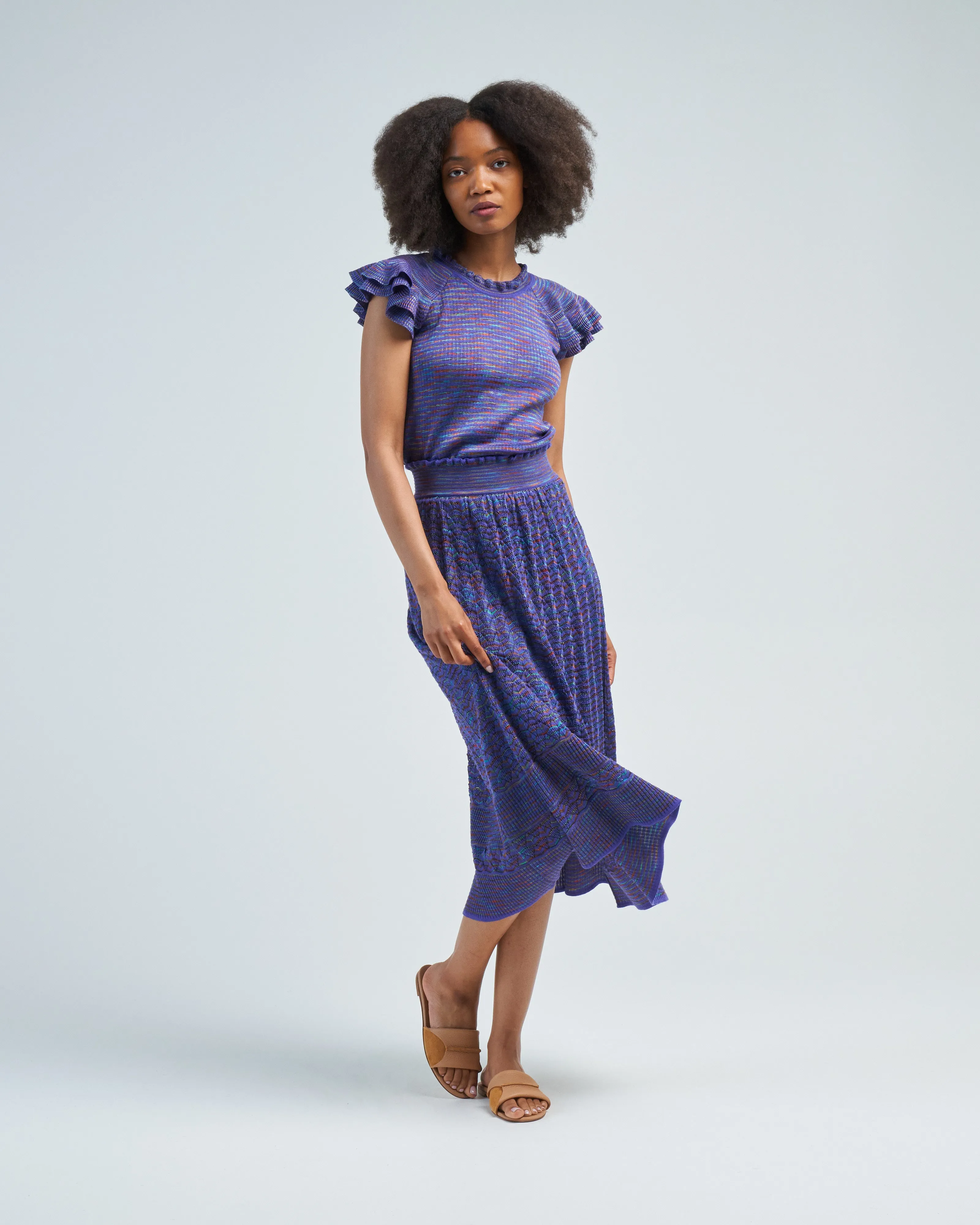 romantic ruffled raglan top