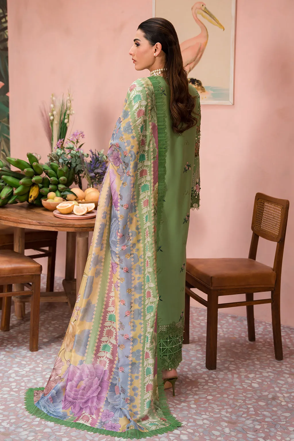 Royal Pakistani Salwar Kameez Guava Green Shade Salwar Suit