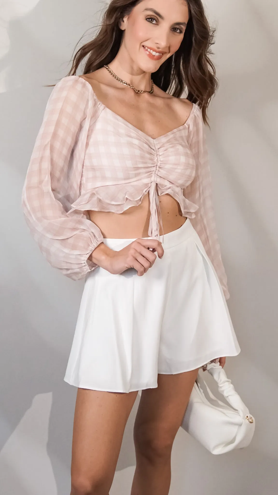Ruby Plaid Crop Top
