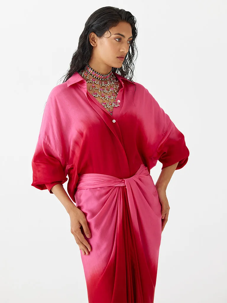 Ruby Shirt Draped Dress