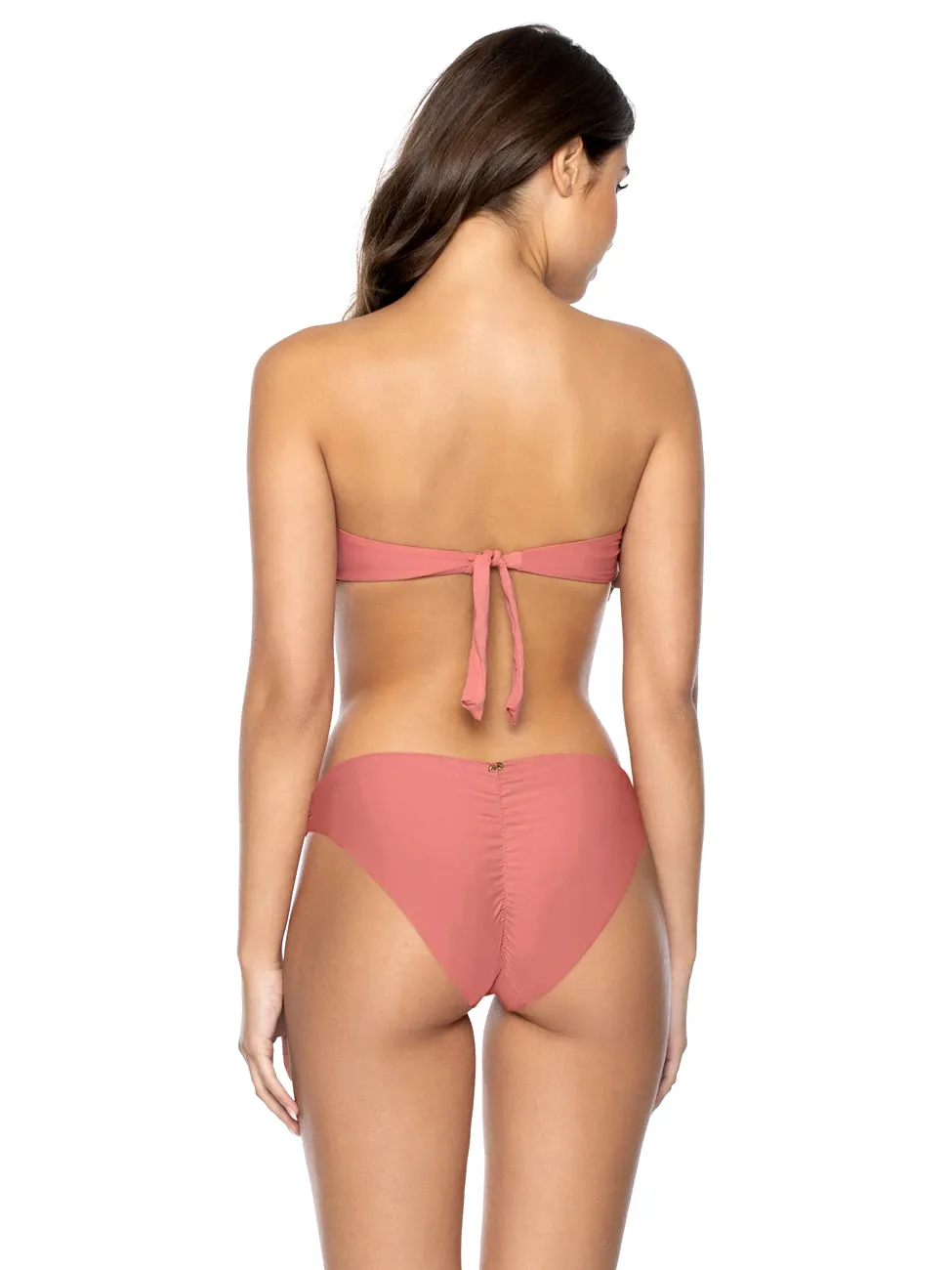 Ruffle Tie Bandeau-Basic Ruched