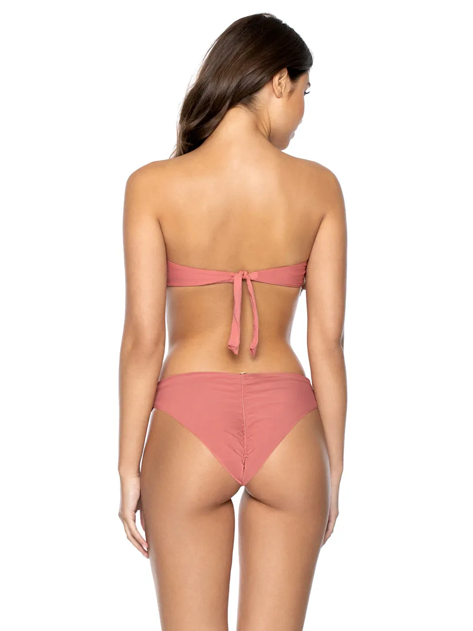 Ruffle Tie Bandeau-Basic Ruched