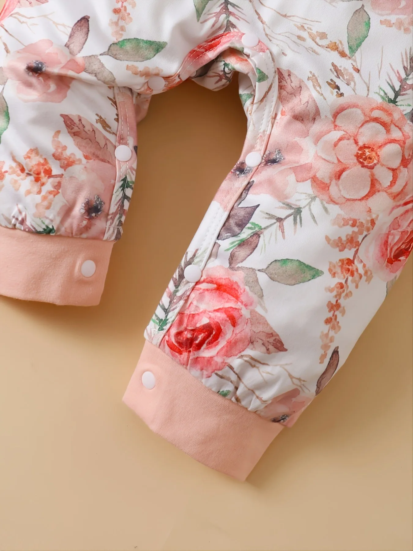 Ruffled Floral Round Neck Jumpsuit with Headband