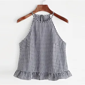 Ruffled Hem Tank Top