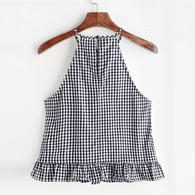 Ruffled Hem Tank Top