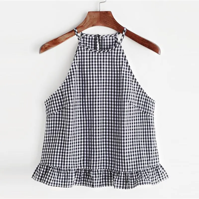 Ruffled Hem Tank Top