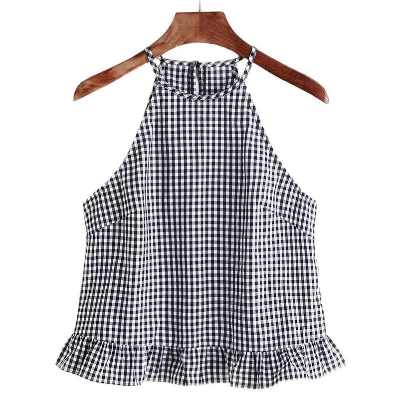 Ruffled Hem Tank Top