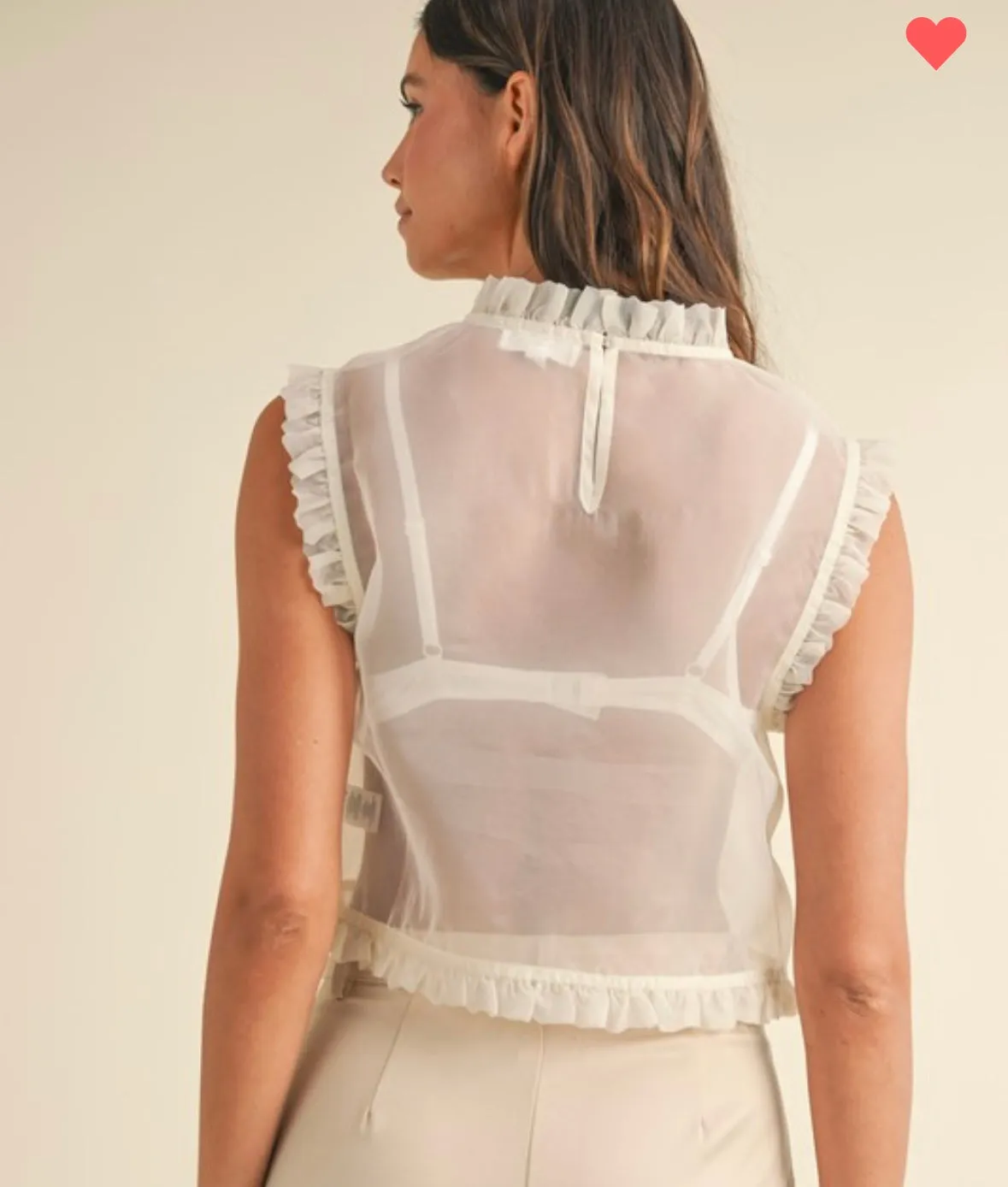 Ruffled Organza Top