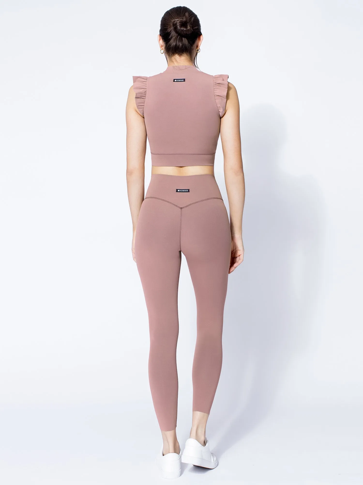 RUFFLED PURE TANK, ASH MAUVE
