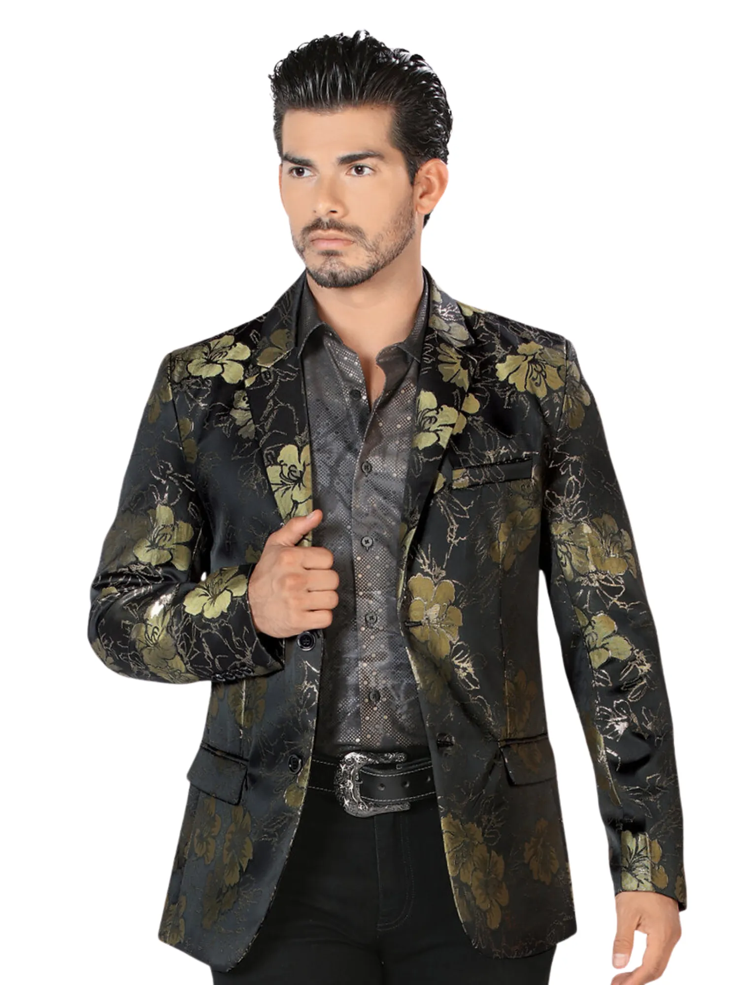 Saco de Vestir Estampado Floral para Hombre 'Lamasini' - ID: 501