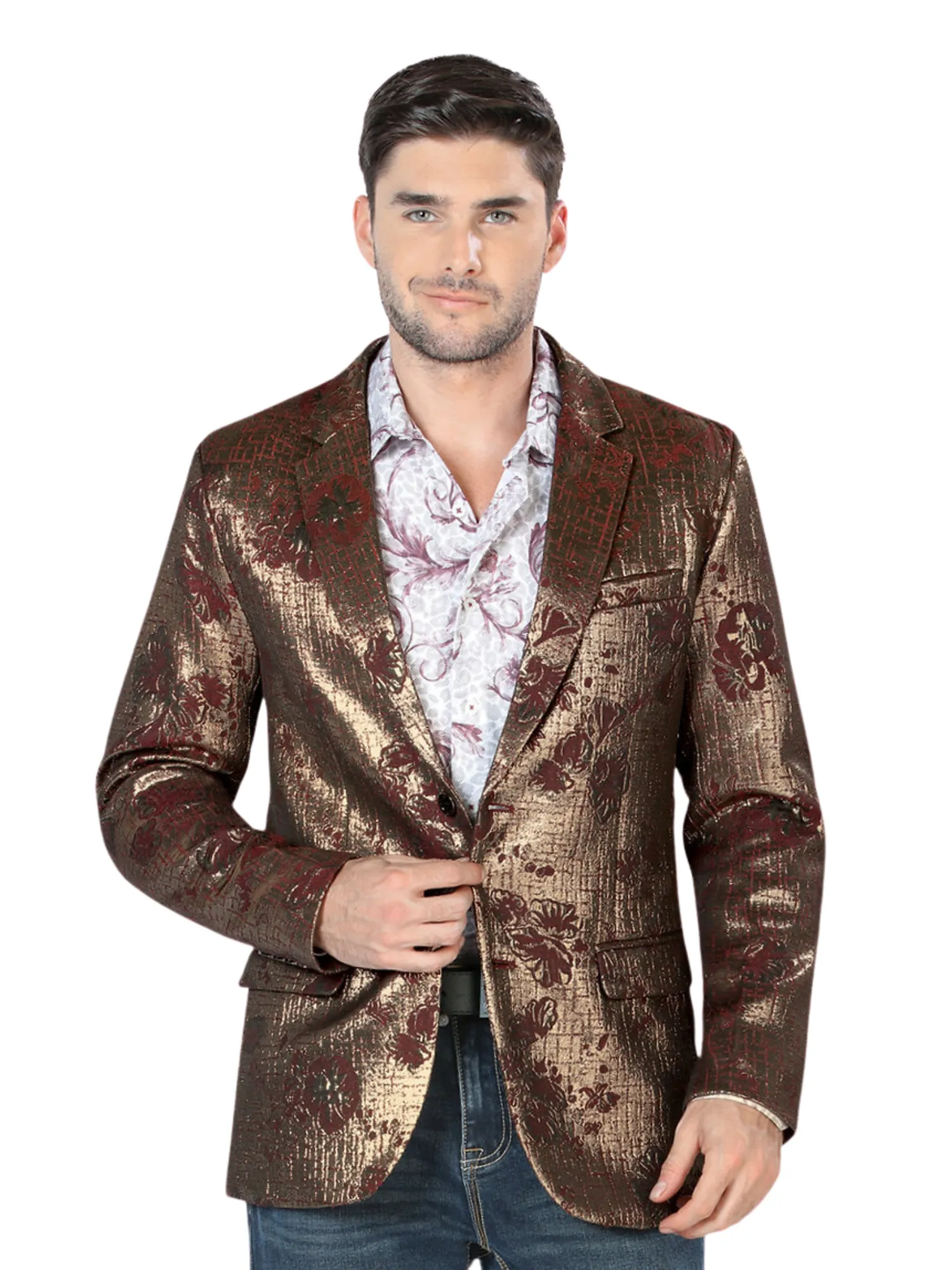 Saco de Vestir Estampado Floral para Hombre 'Lamasini' - ID: 502