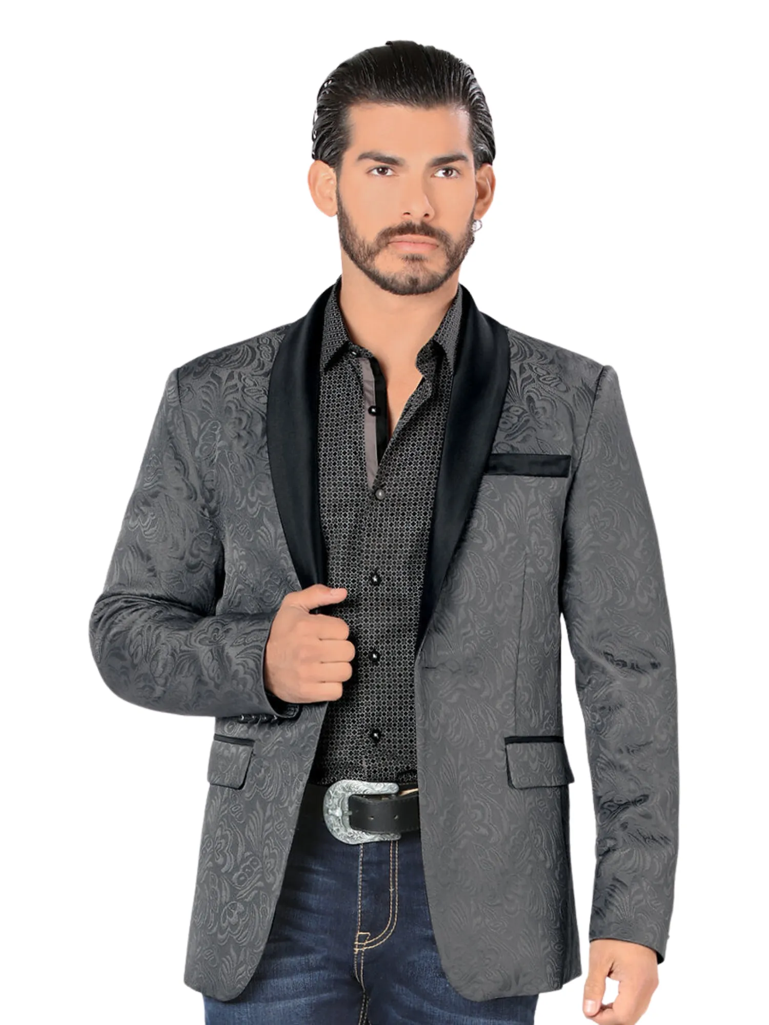 Saco de Vestir Floral Jacquard para Hombre 'Lamasini' - ID: 35203