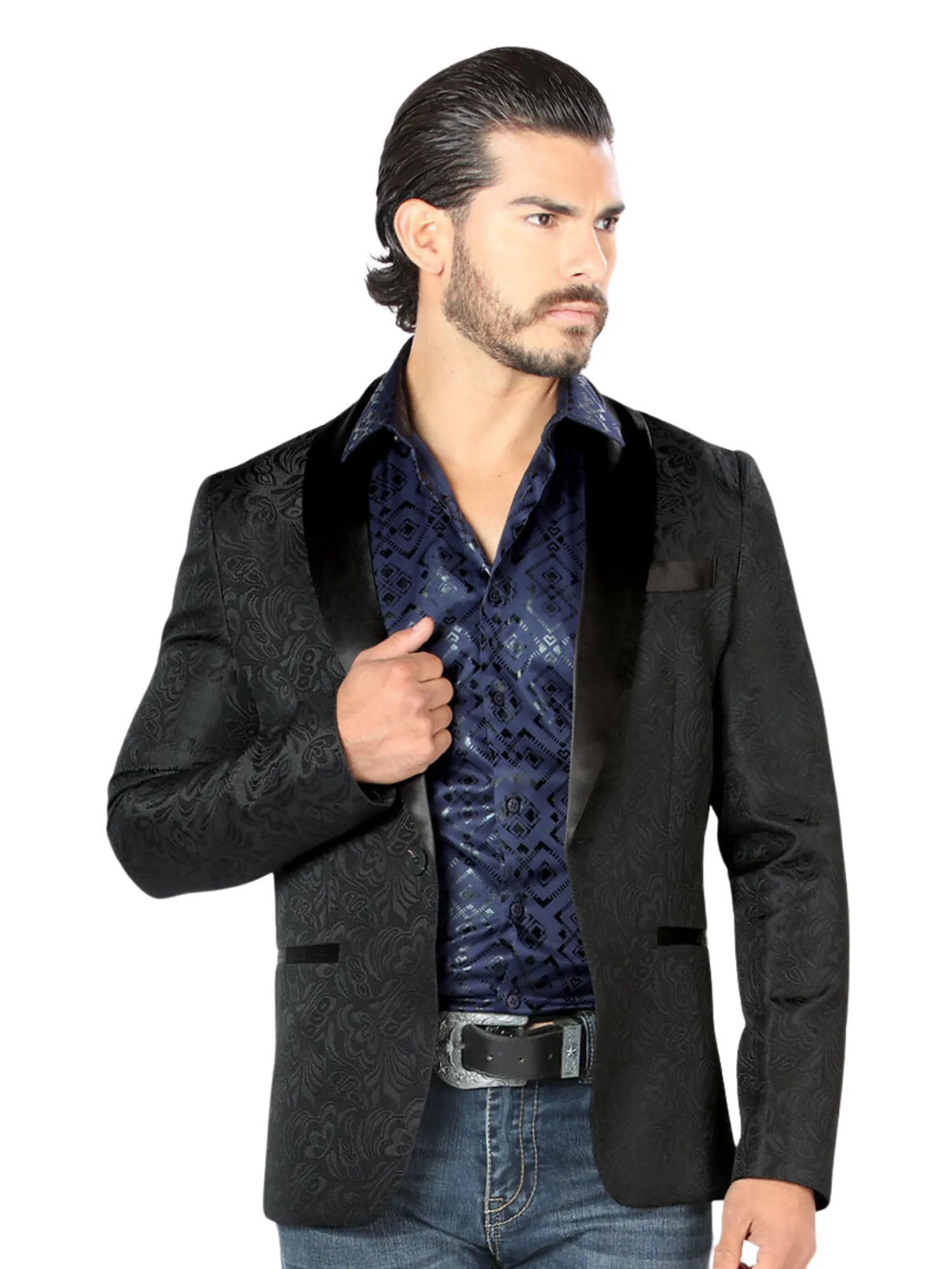 Saco de Vestir Floral Jacquard para Hombre 'Lamasini' - ID: 35203