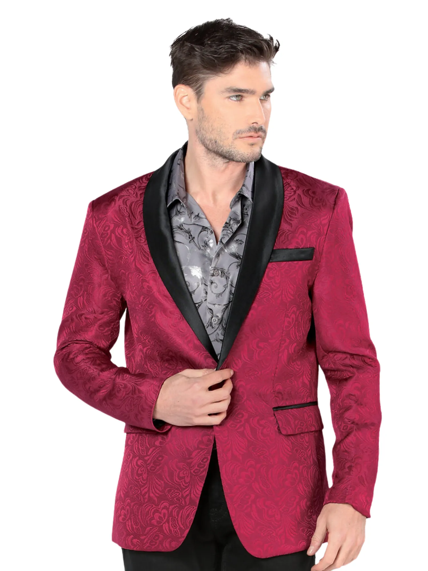 Saco de Vestir Floral Jacquard para Hombre 'Lamasini' - ID: 35203