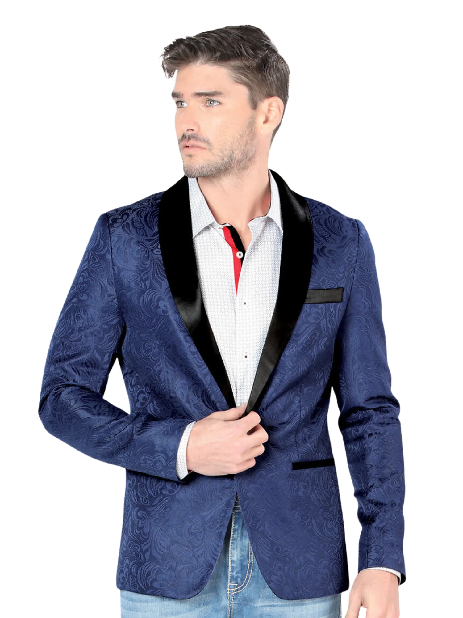 Saco de Vestir Floral Jacquard para Hombre 'Lamasini' - ID: 35203