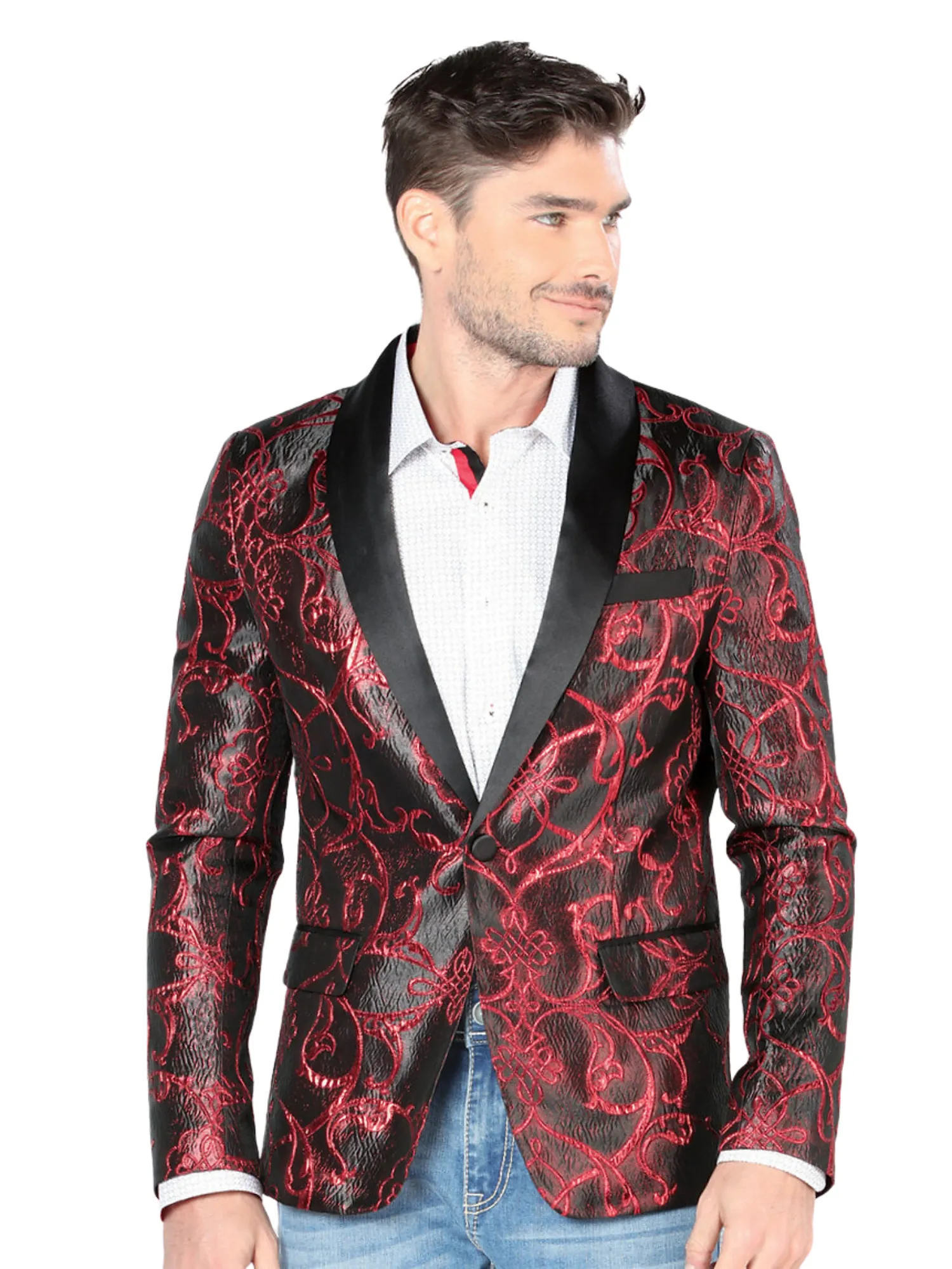 Saco de Vestir Jacquard para Hombre 'Lamasini' - ID: 35201
