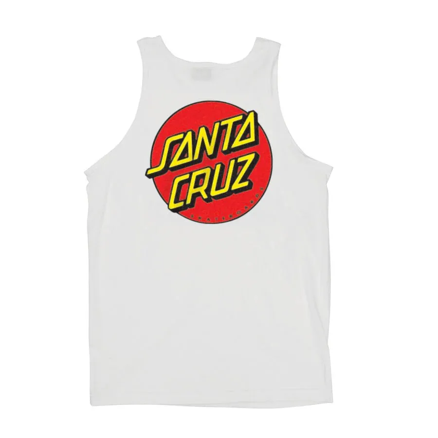 Santa Cruz Classic Dot Tank Top White