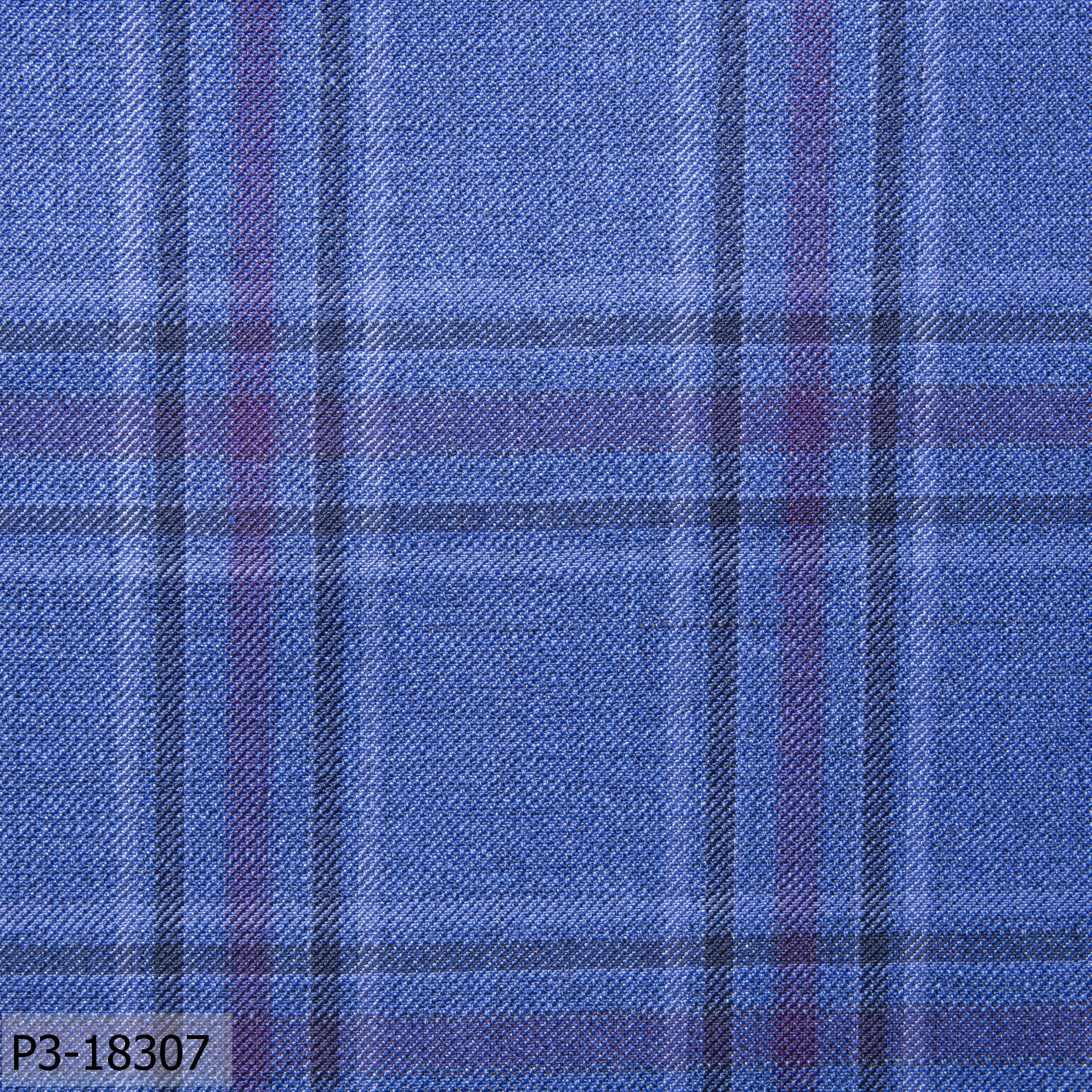 Sapphire Blue With Dark Check Suit
