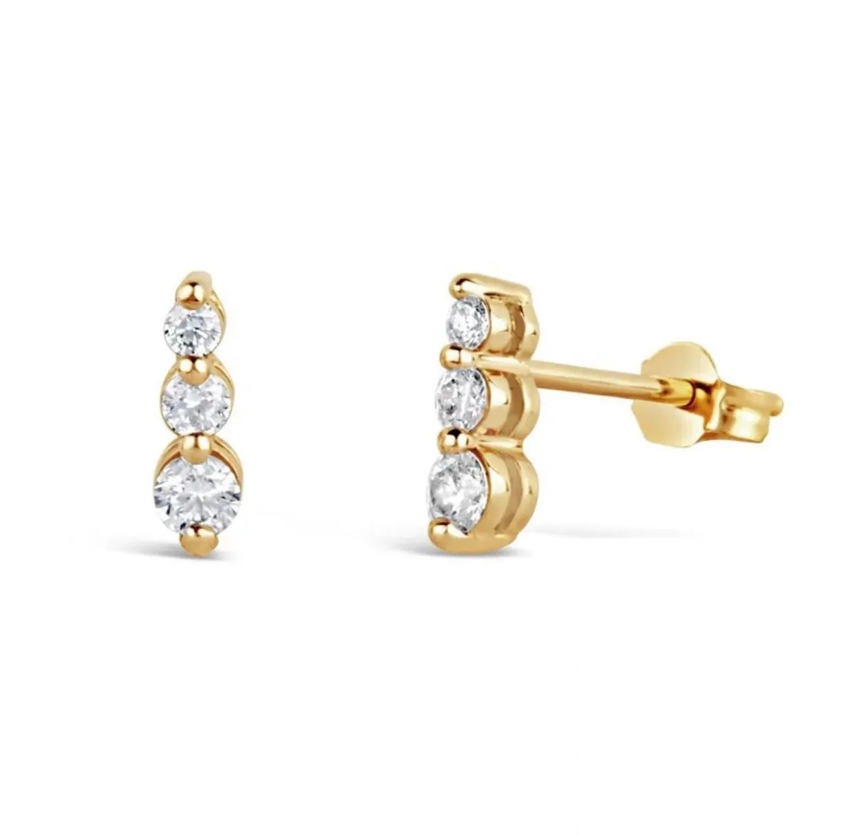 Sapphire Triple Stud Earrings